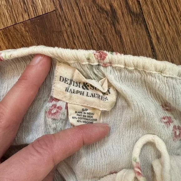 Ralph Lauren Cream Floral Blouse - Picture 2 of 4